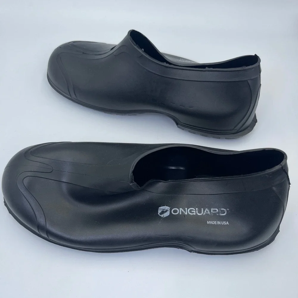 Onguard Waterproof Overshoes Black Rubber Slip On Shoe Covers Made USA Work